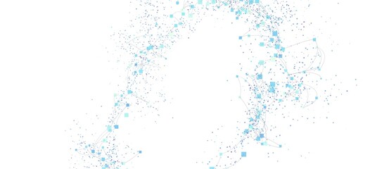 Poster - Seamless digital background.  Perfect for tech, AI, and network concepts.