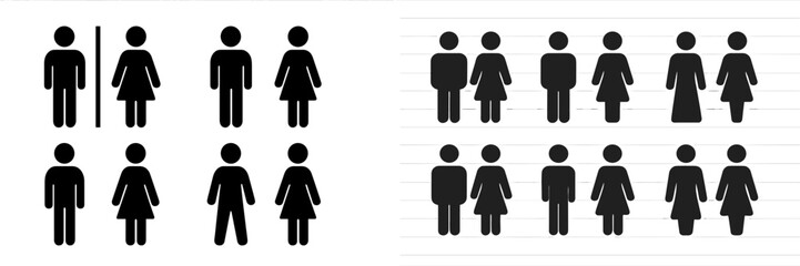 Poster - Collection of web icons representing diverse gender symbols for user interface design