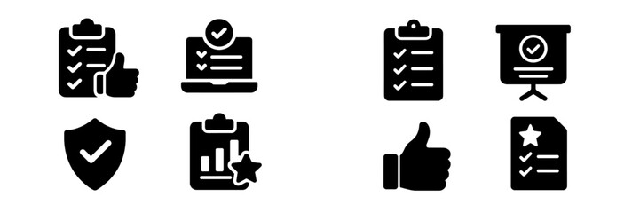 Leinwandbilder - Set of web icons representing various tasks and activities in a digital environment for user interactions