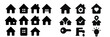 © Zaleman - Collection of web icons featuring various house designs and related symbols for digital use