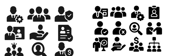 Aufkleber - Collection of web icons representing various business and communication concepts for digital use