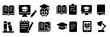 © Zaleman - Web icons set featuring educational symbols and tools for digital learning resources and study materials