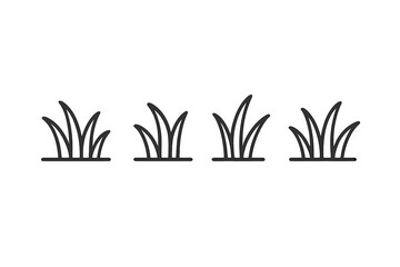 Aufkleber - Collection of web icons representing grass in a minimalist design suitable for various digital projects
