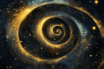 Wall Mural - abstract spiral galaxy swirls in space. possible use science background