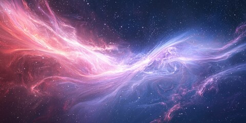 Wall Mural - cosmic winds swirling out of a bookâ€™s pages, forming galaxies in delicate pastel tones