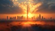 © nodabandel132 - Sunrise over Dubai skyline