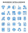 © Icon - icons set. Business Intelligence for web. app. vector illustration.