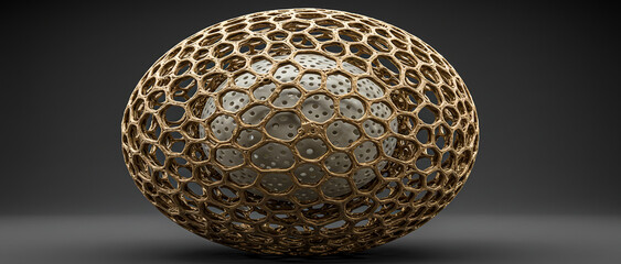 3d sphere made of metal spheres