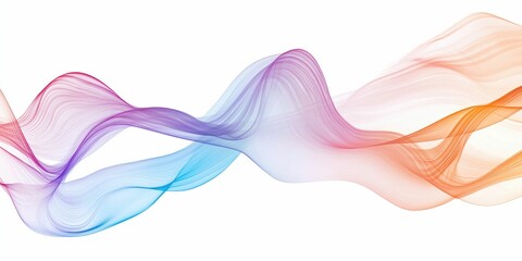 Wall Mural - pastel lines shimmer like silk in a slow-motion wave.