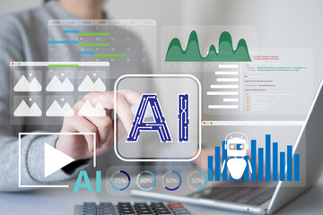 artificial intelligence technology ai digital innovation image generation chatbot business dashboard
