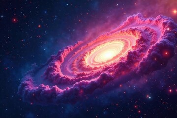 Wall Mural - stunning nebula swirling with vibrant cosmic dust and gas, creating a breathtaking galaxy background
