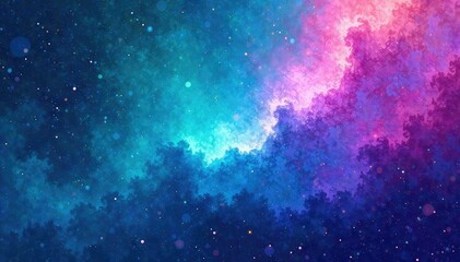 Wall Mural - abstract aurora with textured brushstrokes, shades of teal and violet , illustration, calming, brush