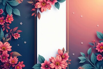 Wall Mural - Elegant vertical banner design, perfect for website or social media , dimension, marketing