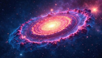 Wall Mural - stunning nebula swirls in deep space, vibrant colors and cosmic dust , science fiction, desktop