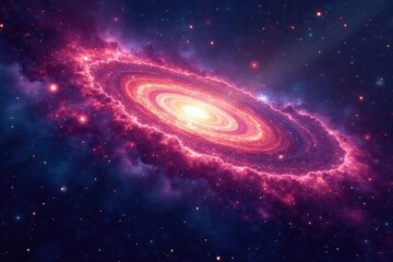 Wall Mural - stunning nebula swirling with vibrant cosmic dust and gas, creating a breathtaking galaxy background