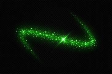 Wall Mural - magic wavy particles of luminous flow with glitter. luxurious flow of dust. motion cosmic trail.