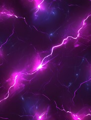 Wall Mural - electric purple lightning strikes abstract background seamless pattern design with glowing energy fl