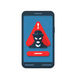 © Anastasiia_Skrepka - Digital illustration of smartphone displaying warning about identity theft
