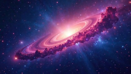 Wall Mural - stunning cosmic background, swirling nebulae and distant galaxies perfect for space themes, astronom