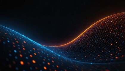 Abstract and glowing digital web particle background design
1