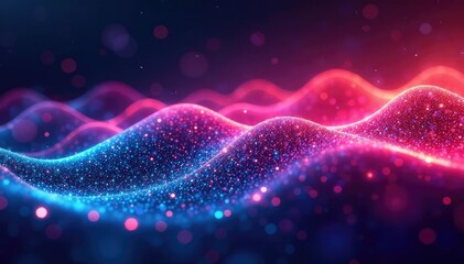 Poster - abstract visualization of sound waves, vibrant colors, energy pulses , pattern, design