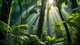 Green prehistoric jungle