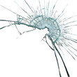 © Syafitri - Shattered glass with radiating cracks on a black background, creating an abstract, broken pattern