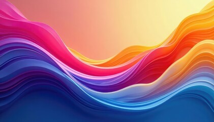 Poster - fluid, swirling abstract forms creating a banner , creative, digital, color