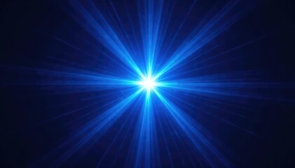 Wall Mural - vibrant starburst of blue light, radiating outwards against a dark background , background, graphic,