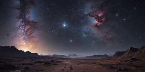 Wall Mural - Vast, star-studded night sky, cosmic dust and nebulae , light, nebula