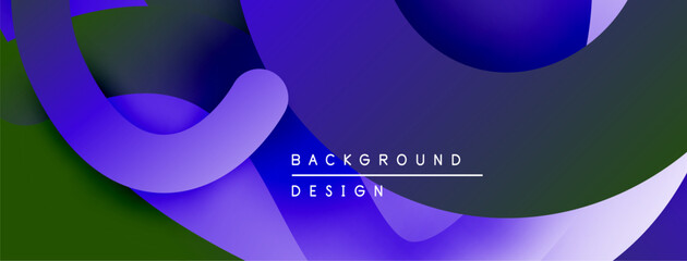 Aufkleber - Abstract fluid shapes, vibrant purple hues, dark background. Modern design elements create dynamic visual texture.
