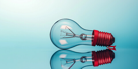 Wall Mural - innovative science and ethics in energy policy modern technology light bulb studio setting conceptua