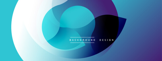 Aufkleber - Abstract fluid shapes, vibrant blues, purples, white. Modern design element, gradient effect, dynamic composition. Background texture.