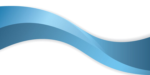 Sticker - Blue curve line vector background overlap layer paper on white space for text and message design