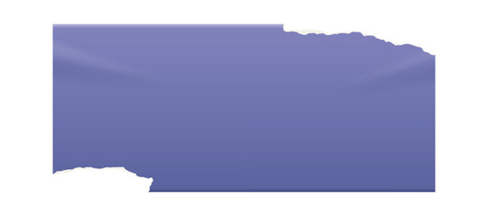 Wall Mural - wrinkled purple rectangle sticker with a ripped paper edge. badge, price tag. old distressed blank l