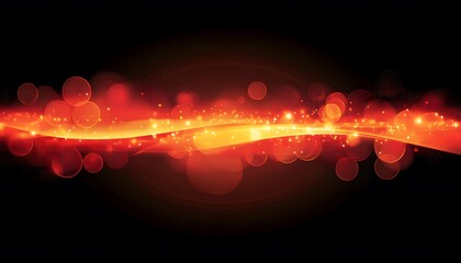 Wall Mural - abstract design with fiery orange and dark background.