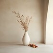 © Shehroo Time - Cream Vase with Dried Botanicals and Fruit on Soft-Hued Floor