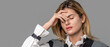 © Yevhen - Suffering from headache. Woman suffering from headache. Girl with headache