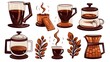 © samantha - Professional Coffee Theme Cartoon Vector Illustration for Design Projects