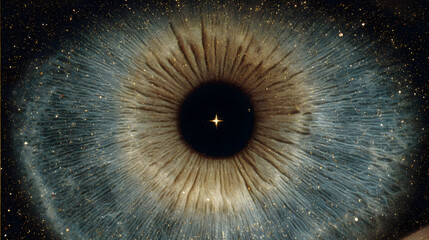 Wall Mural - cosmic iris galactic eye stargate soul window deep space gaze universe reflection celestial portal v