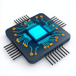 © Jurin - Embedded system microcontroller automation. 3D clip art. Automation circuit design with an embedded microcontroller in a technical image.