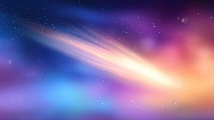 Aufkleber - Abstract background with glowing comet trail crossing a deep space sky, vibrant particles, motion blur, cosmic dust and gradient nebula colors