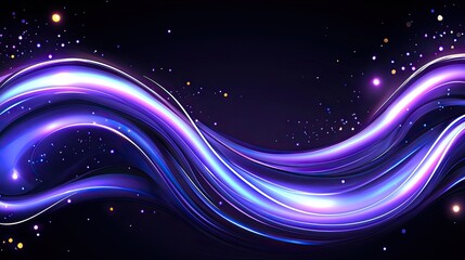 Fototapete - Glowing abstract waves create a beautiful and bright background