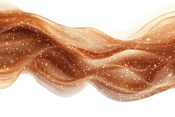 Leinwandbilder - Golden wave texture with shimmering particles creating an elegant effect suitable for various design projects and backgrounds