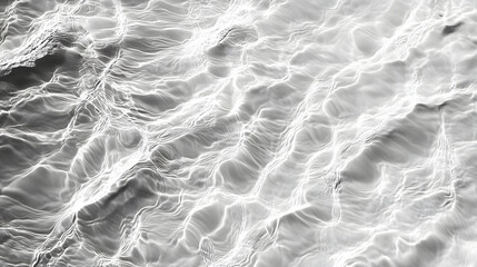 Wall Mural - Intricate patterns of shimmering water surface in monochrome tones, creating a tranquil and ethereal ambiance.