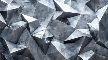 Wall Mural - abstract metallic surface with angular shapes creating a dynamic and modern look.
