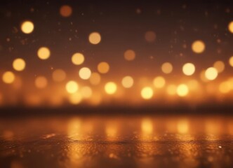 Wall Mural - Warm orange bokeh, blurred lights, energetic atmosphere,  illumination,  joyful
