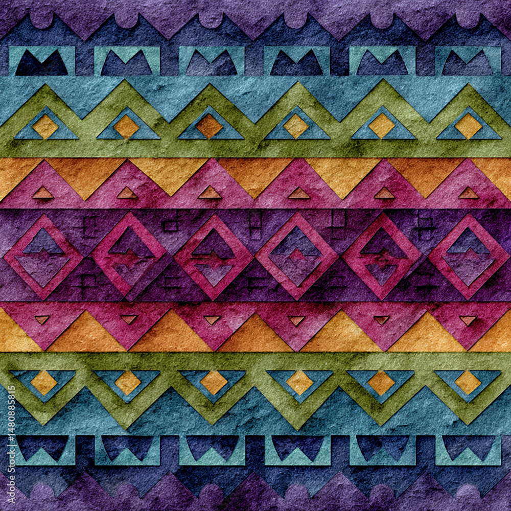 Aztec Digital Paper png - Seamless Printable Scrapbook Paper - Aztec ...