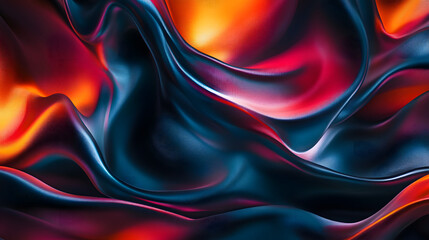 Wall Mural - a vibrant mix of deep reds and blues creates a fluid, abstract texture, evoking a sense of movement 