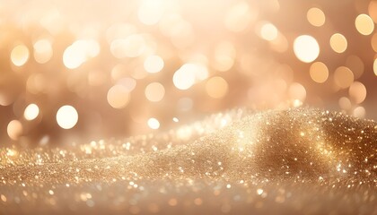 Wall Mural - abstract subtle abstract glitter field bokeh in champagne gol y2k background
